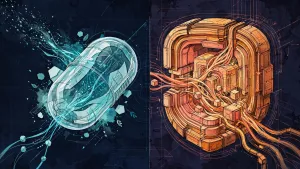 Minh họa Illustration Art về LXC hay VM trên Proxmox? Cách chọn theo workload và mức cô lập
